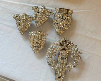 Antique Art Deco Dress Clips