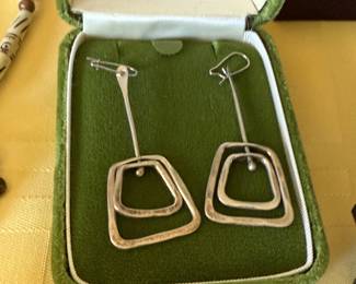 Mid-century modern drop earrings.