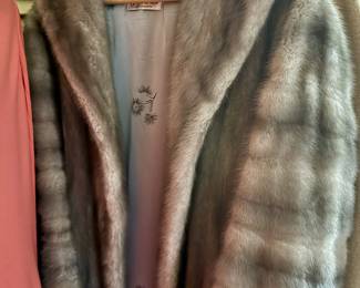 Vintage gray mink coat.