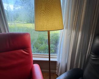 Teak laurel floor lamp.
