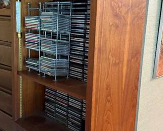 Mcm walnut shelving unit.