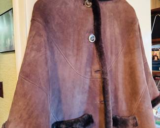 Vintage suede cape.