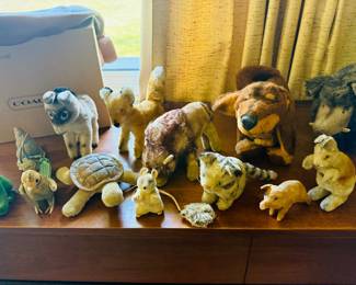 Vintage stiff animals.