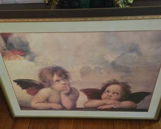 Raphael "The Cherubim Putti Angels of The Sistine Madonna" Framed Art Print