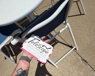 NEW Telescope Patio Table and Chairs (4)
