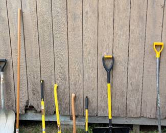 Axes, Shovels, Rake