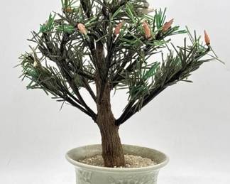 glass jade leave flowers