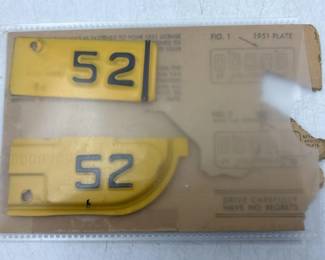 1952 license tab
