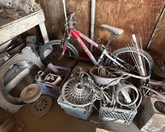 scrap metal and tools
