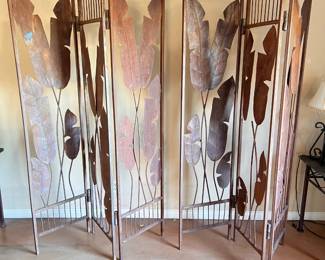 Pair of Custom Made Wrought Iron Screens