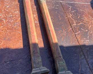 Antique Thai Teak Temple Columns (7')