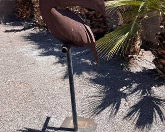 Corten Steel Sculpture of a Parrot