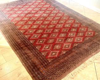 Vintage Caucasian Bokhara Wool Rug 9'L x 7'2" W (Est. Value $3500)