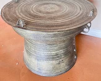 Antique Bronze Thai Drum Table (Est. Value $800)