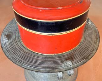 Vintage Thai Lacquered Round Box