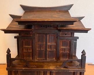 Antique Japanese Temple (20"W x 10" D x 20" H)