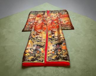Vintage Japanese Silk Wedding Kimono