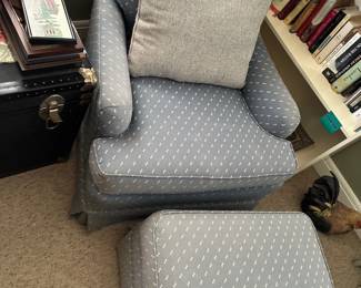 Armchair with matching ottoman