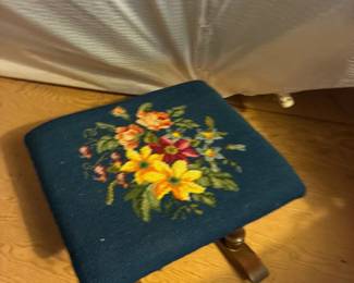 Embroidered stool