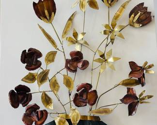 Vintage metal wall art 