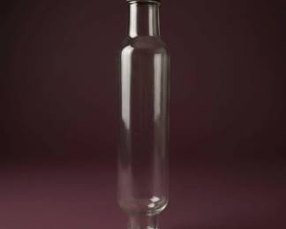 Vintage Clear Glass Fillable Rolling Pin with Screw Top second image
