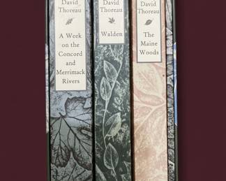 Henry David Thoreau A Week on the Concord and Merrimack Rivers, Walden, The Maine Woods Boxed Set
