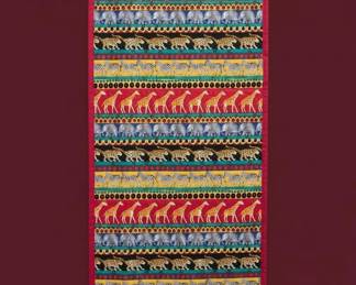 African Safari Animals Cotton Fabric Panel