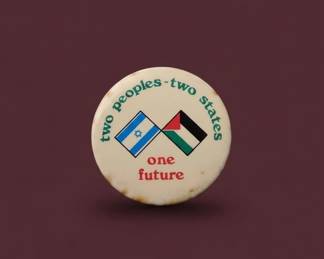 Two Peoples, Two States, One Future Button Pin