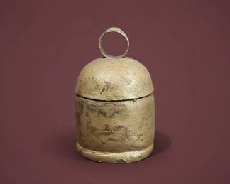 Vintage HandPainted Rustic Metal Bell