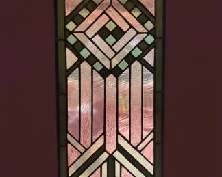 Frank Lloyd Wright Inspired Stained Glass Panel