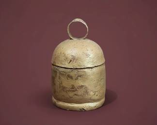 Vintage HandPainted Rustic Metal Bell