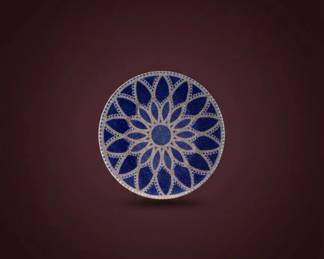 Sydenstricker Cobalt Blue Fused Glass Plate