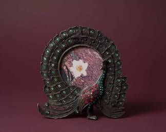Pier Imports Jeweled Peacock Picture Frame