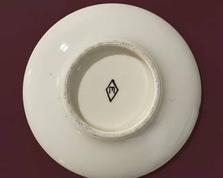 Vintage Stoneware Bowl with Bluebirds second image