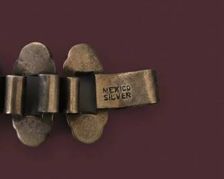 Mexican Silver and Turquoise Bracelet second image