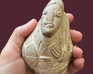 Taino Carved Stone Zemi Figure second image