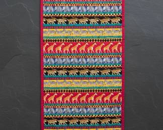 African Safari Animals Cotton Fabric Panel