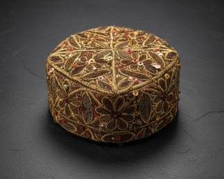 Turkmen Tekke Tribe Embroidered Caps and Egyptian Papyrus Art