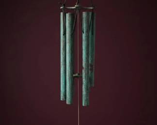 Walter Lamb Style Bronze Tube Wind Chimes