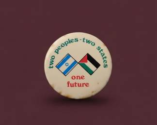 Two Peoples, Two States, One Future Button Pin