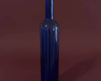 Cobalt Blue Glass Bottle with Embossed Heart Mark Luna di Luna