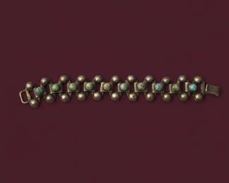 Mexican Silver and Turquoise Bracelet