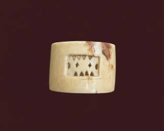 Carved Walrus Ivory Napkin Ring third image