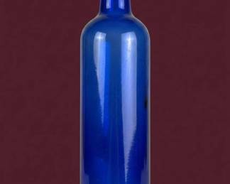 Cobalt Blue Glass Bottle with Embossed Heart Mark Luna di Luna second image
