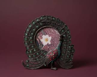 Pier Imports Jeweled Peacock Picture Frame