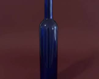 Cobalt Blue Glass Bottle with Embossed Heart Mark Luna di Luna