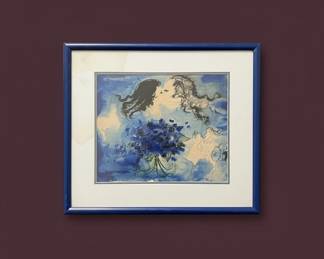 Marc Chagall The Blue Lovers Lithograph