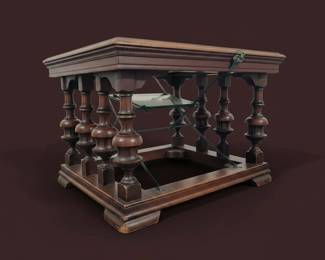 Victorian Walnut Side Table with Carved Details