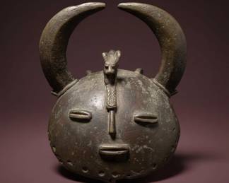 Bronze Senufo Helmet Mask