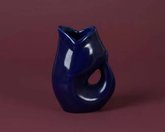 Gurgle Pot Cobalt Blue Fish Pitcher